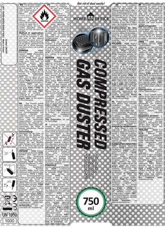 1x AABCOOLING Home&Office Compressed Gas Duster 750ml