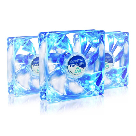 3x AABCOOLING Super Silent Fan 9 BLUE LED