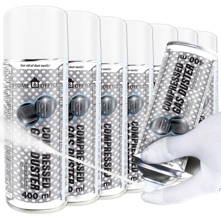 7x AABCOOLING Home&Office Compressed Gas Duster 400ml